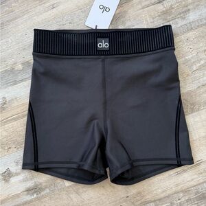 ALO Yoga High Waist Black Performance Shorts